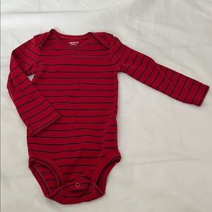 “Bundle 10/$13” Carter's 18M Red and Navy Striped Long sleeve Bodysuit